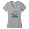 This Girl Loves Camping With Her Friends Women's V-Neck T-Shirt