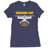 drone on Ladies Fitted T-Shirt