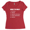 how to golf best trending Women's Triblend Scoop T-shirt