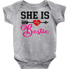 she is my bestie Baby Bodysuit