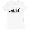 evolution of a golfer mens black golf t shirt top new Ladies Fitted T-Shirt
