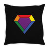 Rainbow LGBT Diamond Throw Pillow