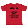 Super October Girl Toddler T-shirt