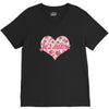 Jet'aime Flower Heart V-Neck Tee