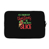 pizza christmas humor Laptop sleeve
