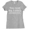 you read my Ladies Fitted T-Shirt