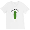 dill with it black logo V-Neck Tee