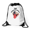 the frenchie world Drawstring Bags