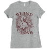blind love fire heart Ladies Fitted T-Shirt