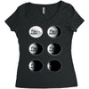 the phases of the moon of laika dog Women's Triblend Scoop T-shirt
