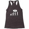 banksy funny human evolution indie Racerback Tank