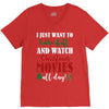i just want to bake stuff and watch christmas movies all day V-Neck Tee