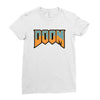 Wtf Doom Black Stroke Ladies Fitted T-Shirt