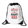 There's This Boy Who Stole My Heart He Calls Me Wife Drawstring Bags