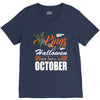 Halloween Kings Are Born In October V-Neck Tee