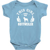 This Girl Loves Rottweile Baby Onesie