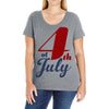4th of july Ladies Curvy T-Shirt