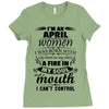 I Am An April Women Ladies Fitted T-Shirt