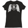 letter b with wings Ladies Fitted T-Shirt