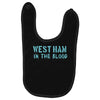 west ham in the blood retro style new Baby Bibs