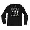 money over bitches graphic Long Sleeve Shirts