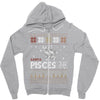 santa pisces christmas ugly t shirts Zipper Hoodie