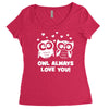 owl always love you Women's Triblend Scoop T-shirt