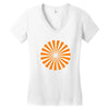orange vec Women's V-Neck T-Shirt