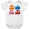 cool retro 80s pacman ghosts video games Baby Onesie