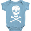 skull and crossbones pirate neon Baby Onesie