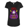 happy birthday monster Maternity Scoop Neck T-shirt