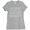 hungry apology Ladies Fitted T-Shirt