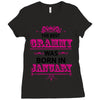 The Best Grammy Was Born In January Ladies Fitted T-Shirt