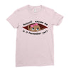 November Peeking Out Baby Girl Ladies Fitted T-Shirt