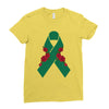liver ribbon and rose Ladies Fitted T-Shirt
