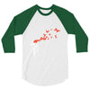 banksy headshot butterfly 3/4 Sleeve Shirt
