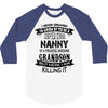 Super Cool Nanny Of A Freaking Awesome Grandson 3/4 Sleeve Shirt