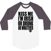 kiss me i'm irish or drunk or whatever t shirt st patricks day funny t 3/4 Sleeve Shirt