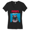 Jaws Parody Paws Women's V-Neck T-Shirt
