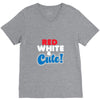red white and cute V-Neck Tee