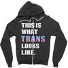 This is What Trans Looks Like Zipper Hoodie