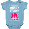 Donna And Dynamos White Letter Baby Bodysuit