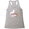 totally straight funny rainbow unicorn gay pride novelty fashion Racerback Tank