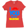 moustache you to be my valentine Ladies Fitted T-Shirt