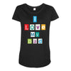 I Love my Dad Maternity Scoop Neck T-shirt