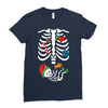 Christmas Skeleton mom and baby maternity Ladies Fitted T-Shirt