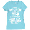 Super Cool Mimi Of A Freaking Awesome Grandson Ladies Fitted T-Shirt