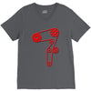 strap of the distribution of the engine V-Neck Tee