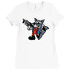 rocket vintage cartoon style Ladies Fitted T-Shirt