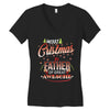 Merry Christmas To Father Of Great Awesome Women's V-Neck T-Shirt